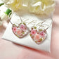 Blush pink Blossom Heart earrings.