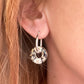 White blossom bloom flower donut earrings.