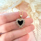 Gold Black heart necklace.