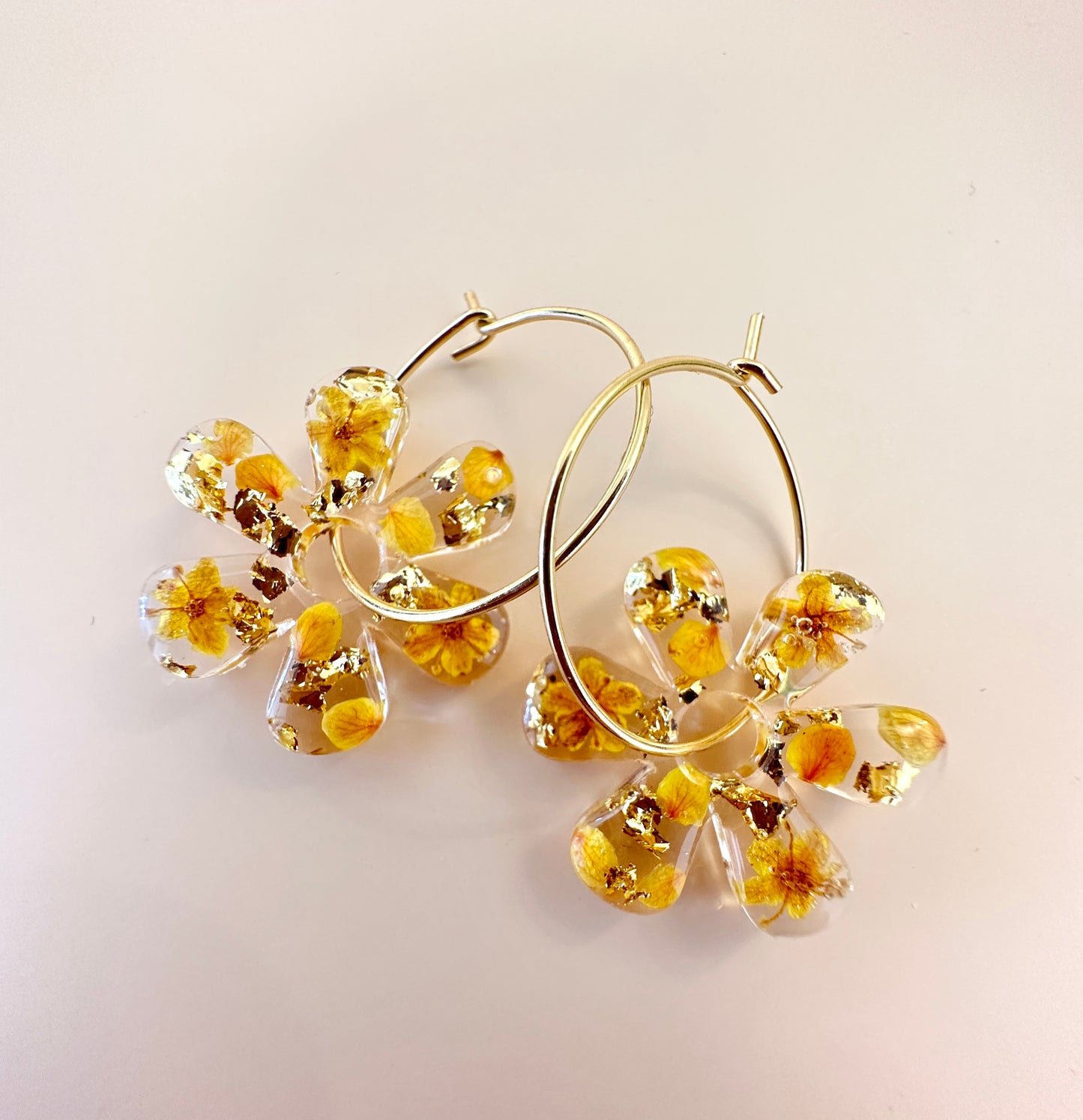 Mustard Daisy Bloom Earrings.