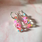 Candy sweet bloom hoop earrings.