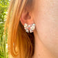 Bloom Bow 925 sterling silver Stud earrings.