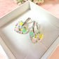 Pastel Candy Heart bloom earrings.