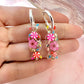 Candy sweet bloom hoop earrings.