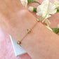 Gold Clear CZ Heart bracelet.