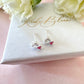 925 sterling silver Tiny Pink heart CZ stud earrings.