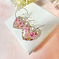 Blush pink Blossom Heart earrings.