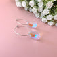 925 sterling silver AB Teardrop glass earrings.