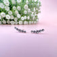 925 Sterling Clear Diamanté climber stud earrings.