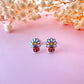 Kooky Kids Ladybird Daisy sterling silver earrings