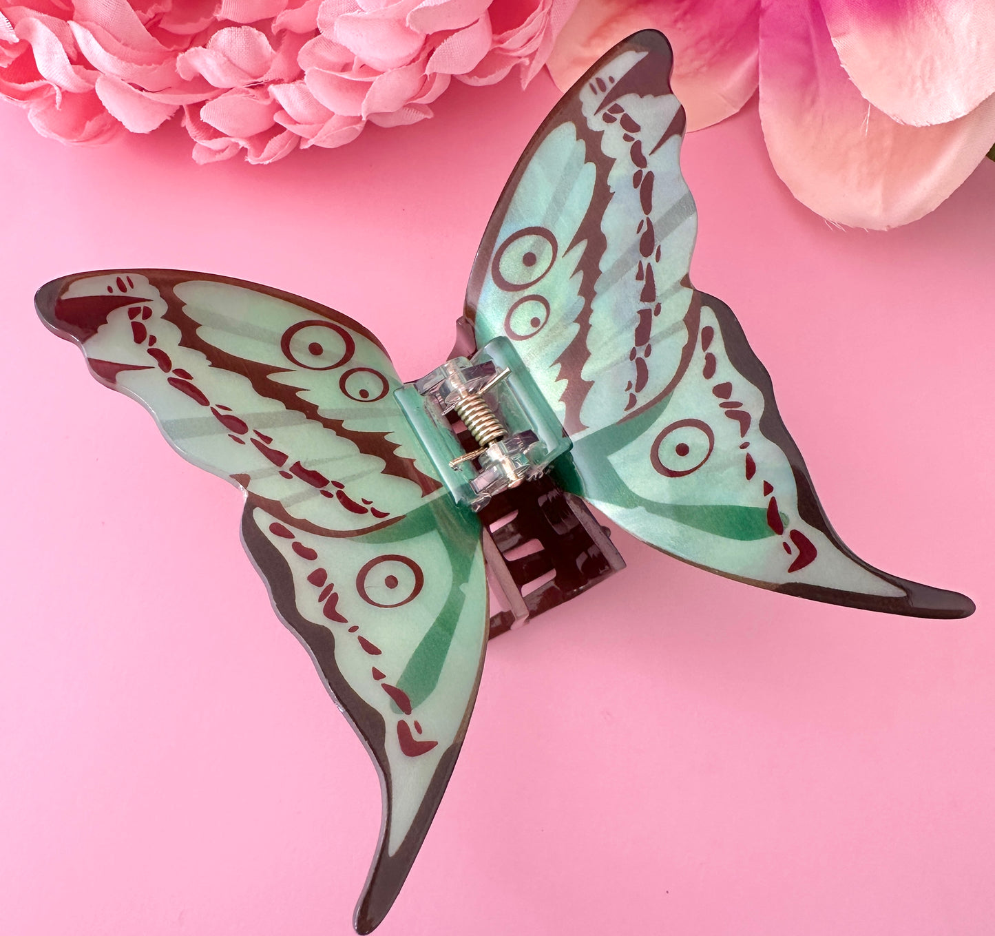 Large butterfly hair claw clip.