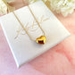 Gold Heart Coreana chain necklace