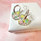 Pastel Candy Heart bloom earrings.