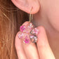 Plumb Blossom diamond cut flower earrings.